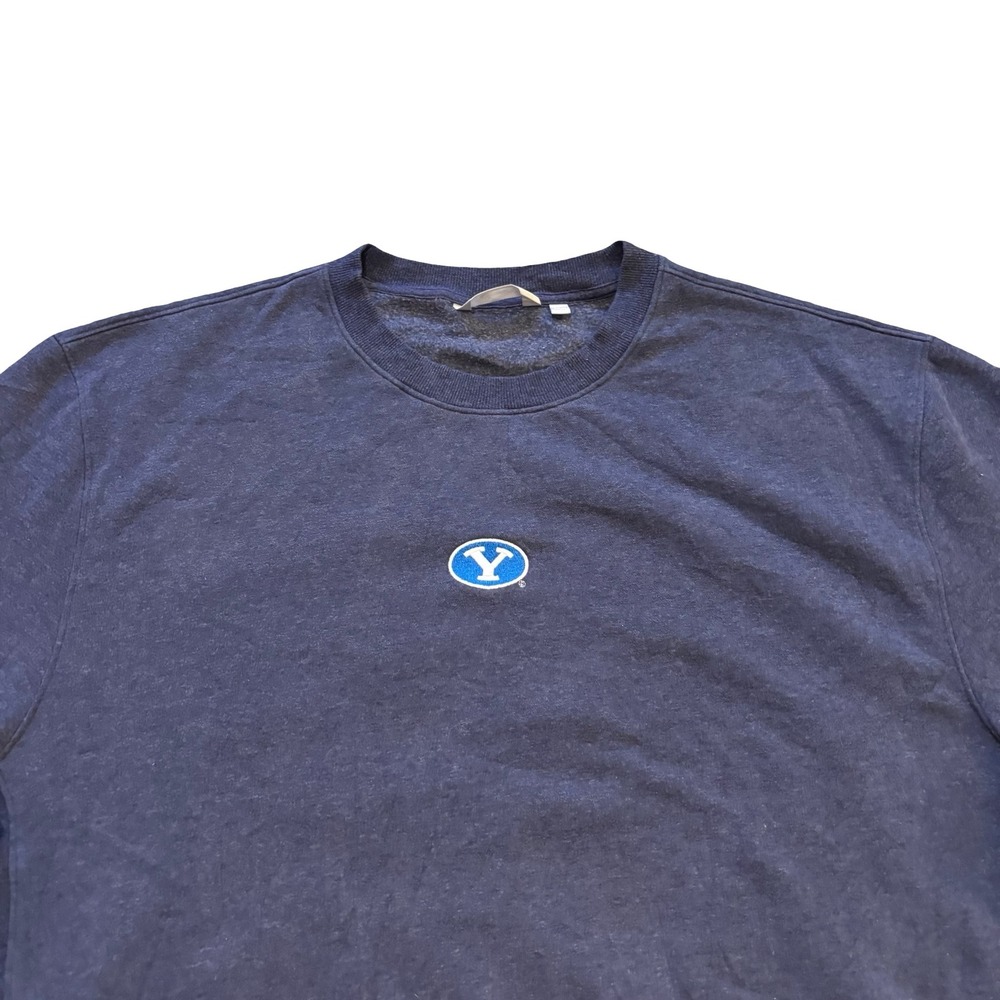 Rhoback BYU Cougars Mens‎ XXXL Navy Blue Crewneck Sweatshirt Fleece Pullover